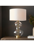 Gallery Home Bright Nickel Kelda shaped table lamp, UK version