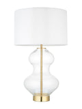 Gallery Home Bright Nickel Kelda shaped table lamp, UK version