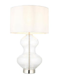 Gallery Home Bright Nickel Kelda shaped table lamp, UK version