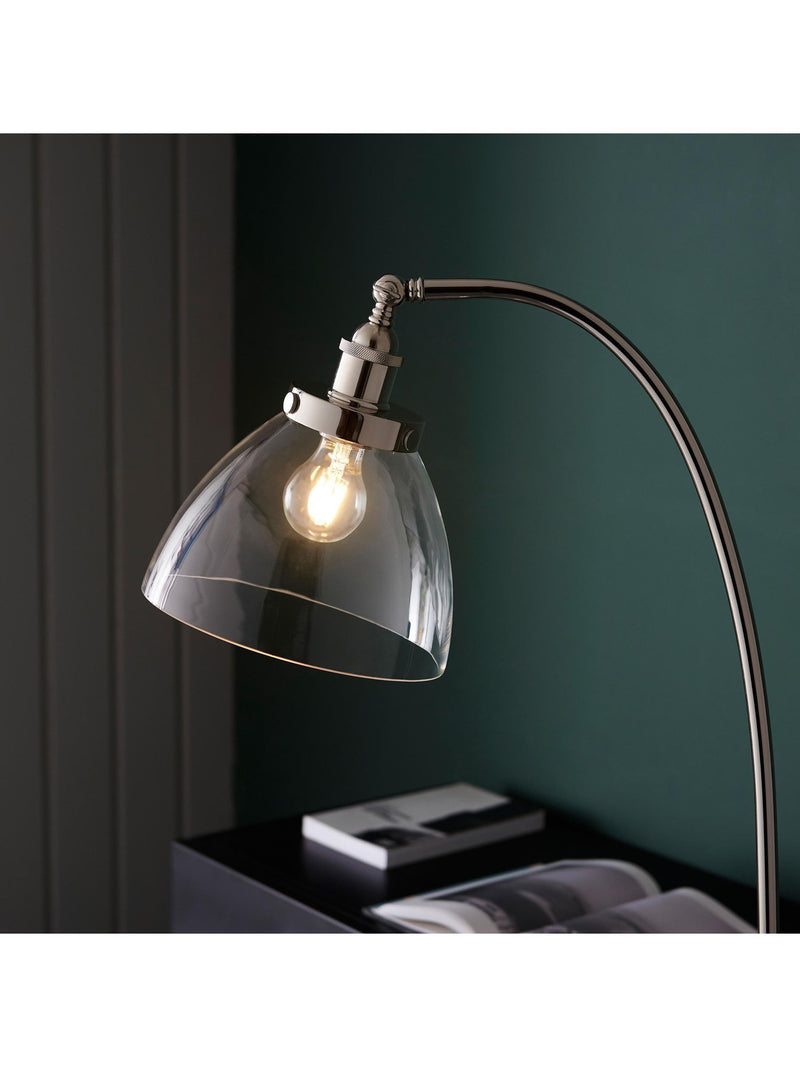 Gallery Home bright nickel Hansen floor lamp (British brand)