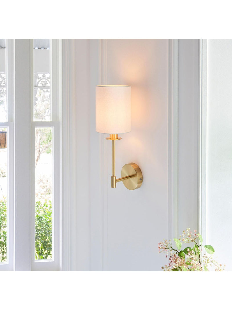 Gallery Home Satin Brass Sancerre wall light - British product