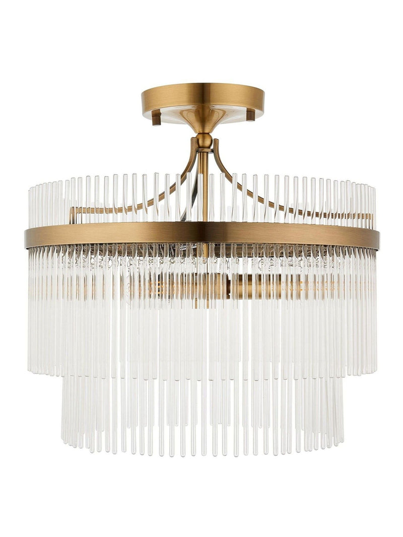 Gallery Home antique brass Marietta ceiling light 40cm (British brand)