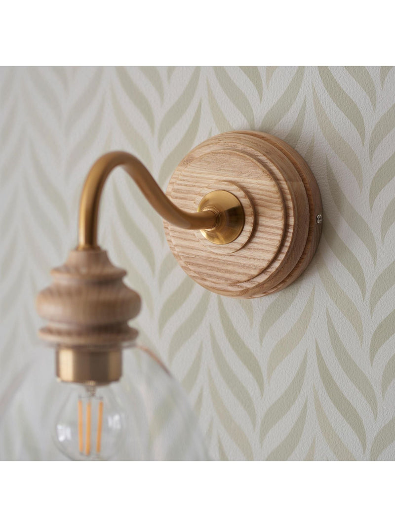 Gallery Home wall light Natural Ash Cotswold - British product