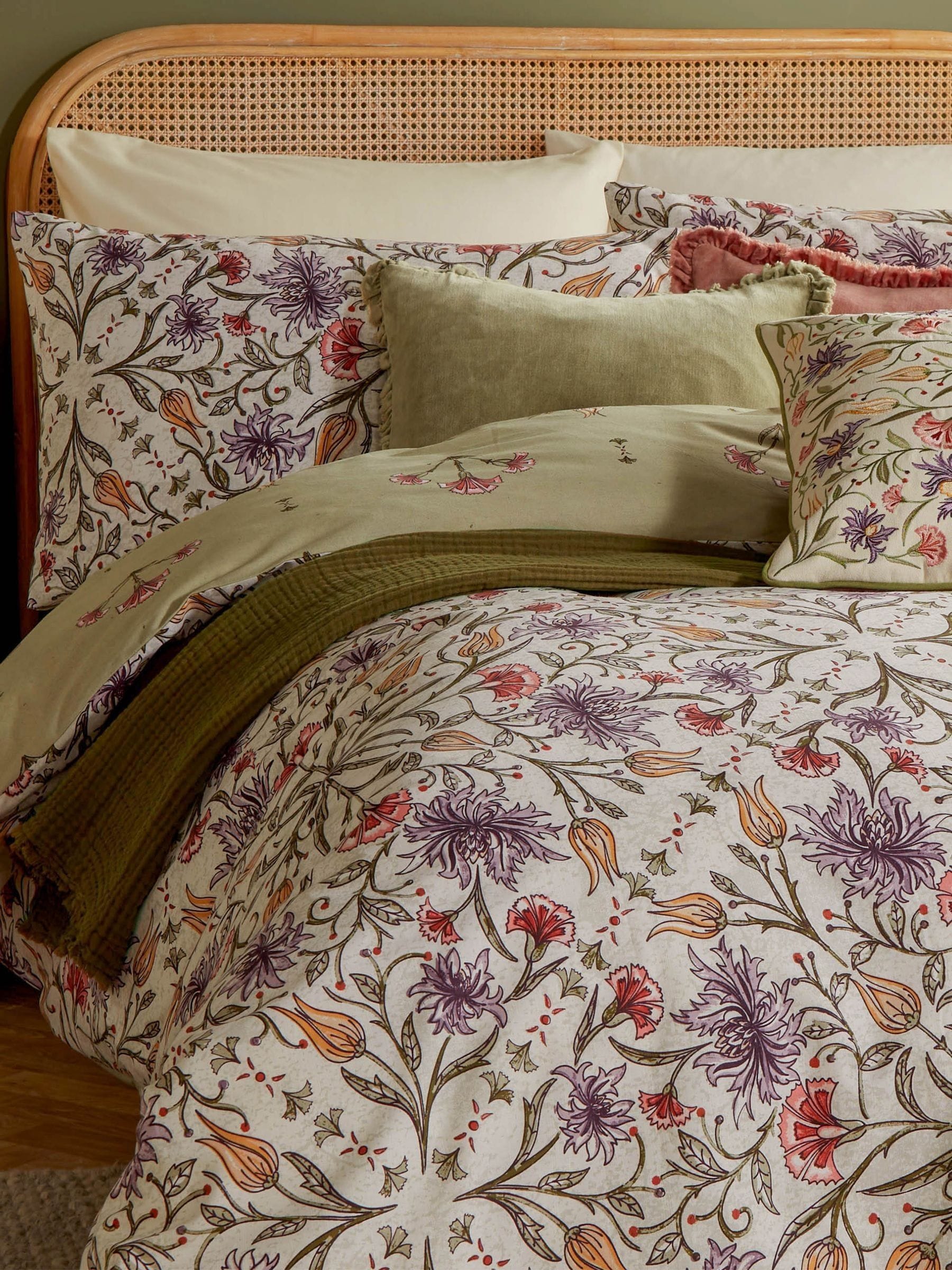 Wylder Green Tilda Floral Printed Duvet Cover Set (British brand)