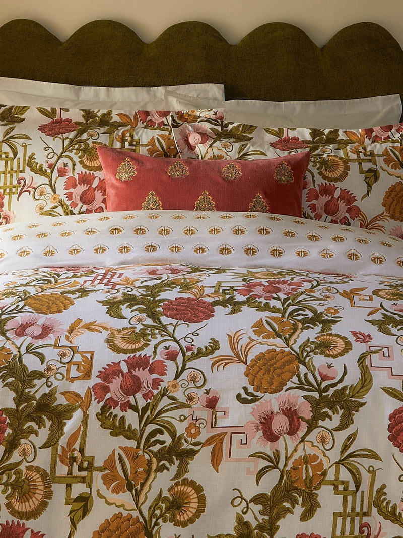 Seventy Three Russet Ishana reversible floral duvet cover set (British brand)