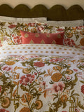 Seventy Three Russet Ishana reversible floral duvet cover set (British brand)