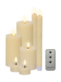 Lumineo cream LED candles set of 7, UK version