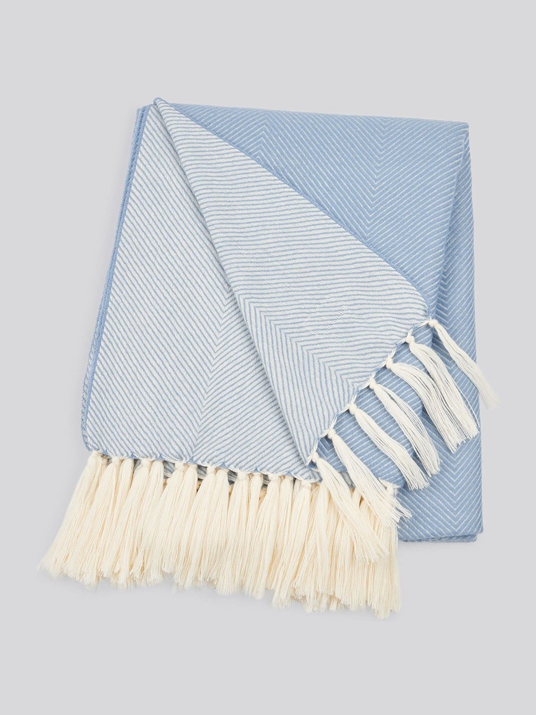 U.S. Polo Assn. luxury herringbone throw 130x170cm, UK version