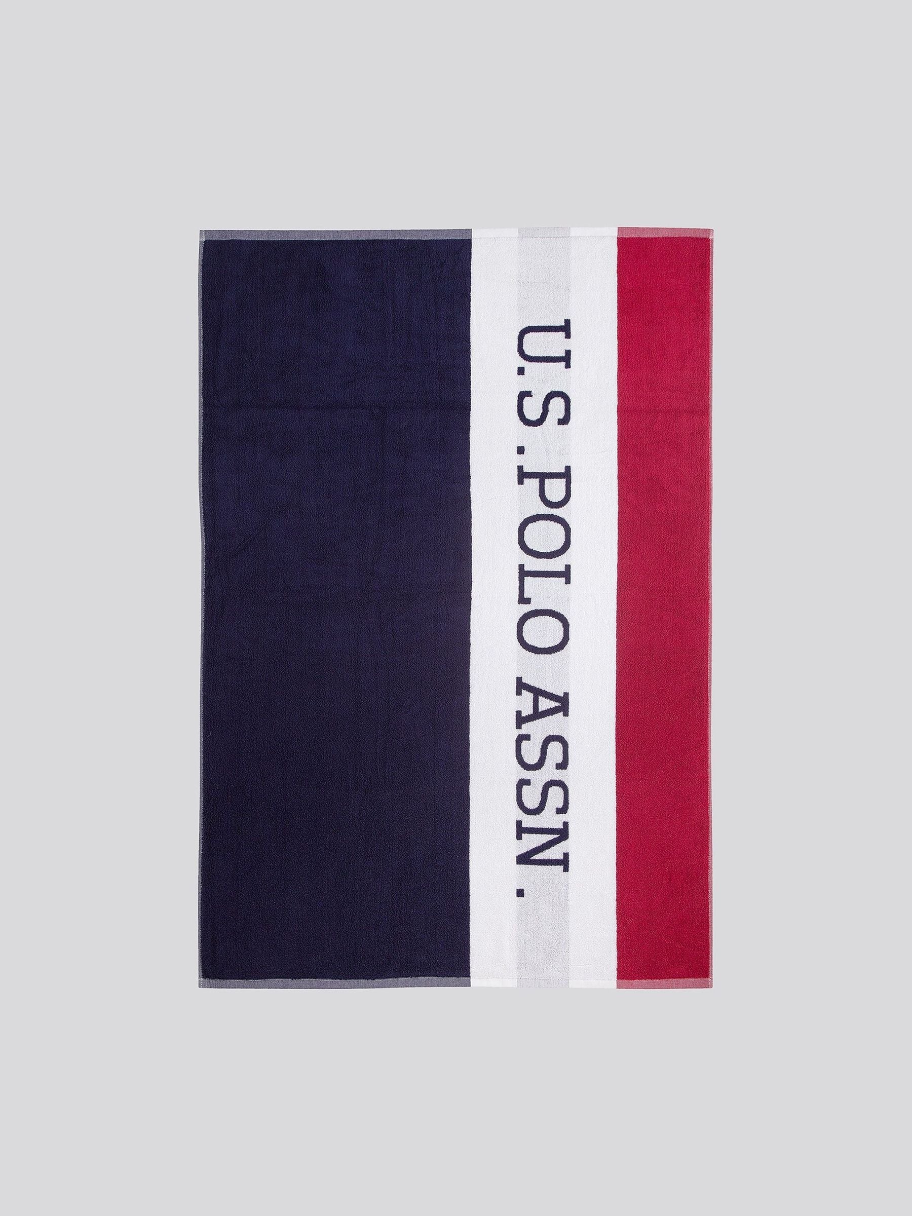 U.S. Polo Assn. supersoft cotton beach towel navy iris 100x150cm, UK version