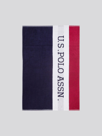 Next U.S. Polo Assn. Navy Iris Supersoft Cotton Beach Towel 100x150cm- Buy online at McGrocer