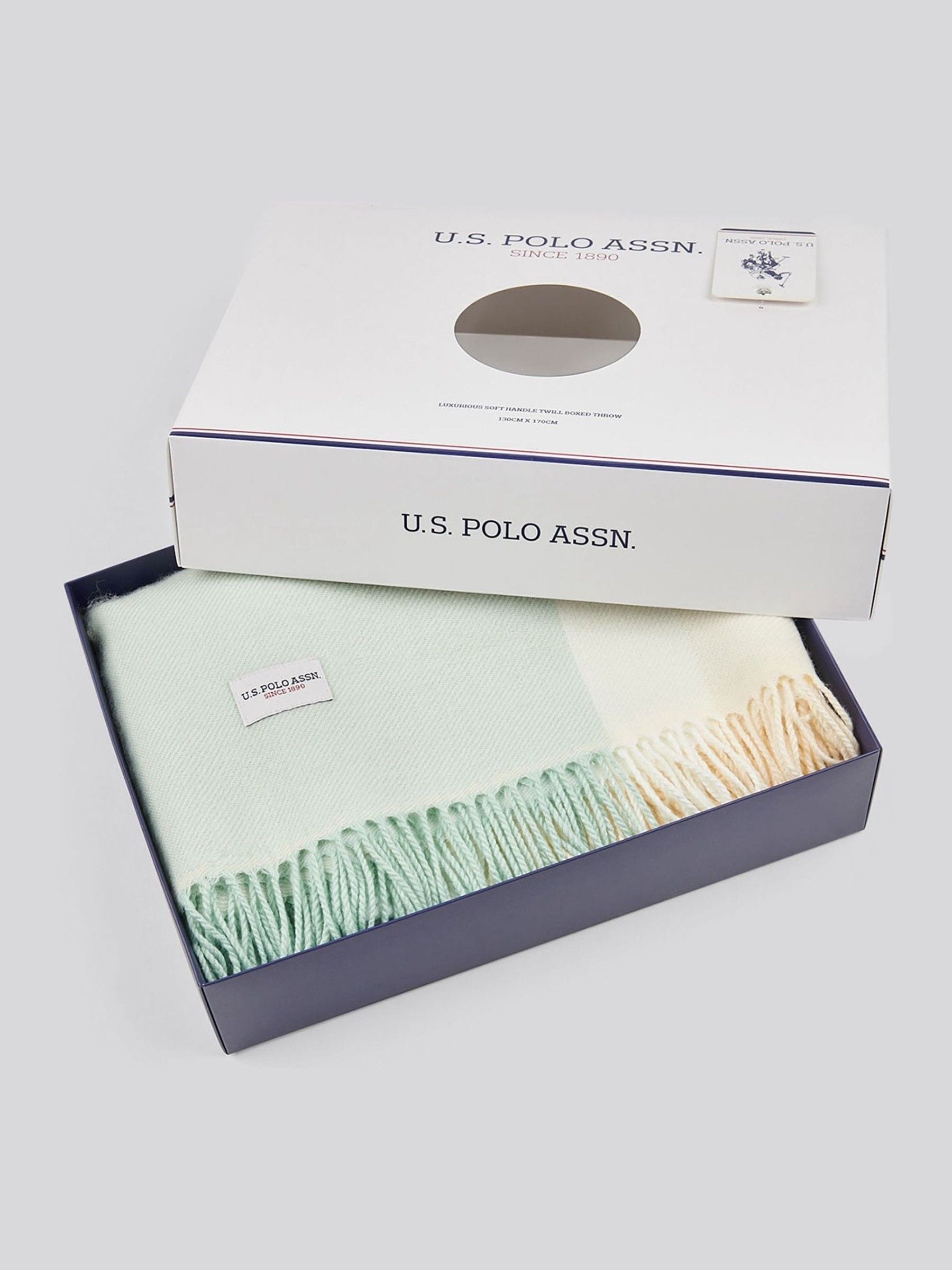 U.S. Polo Assn. Harbour Grey throw, UK version
