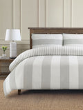 U.S. Polo Assn. Vapor Blue Pure Cotton Block Stripe Duvet Set (British brand)