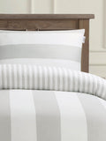 U.S. Polo Assn. Vapor Blue Pure Cotton Block Stripe Duvet Set (British brand)