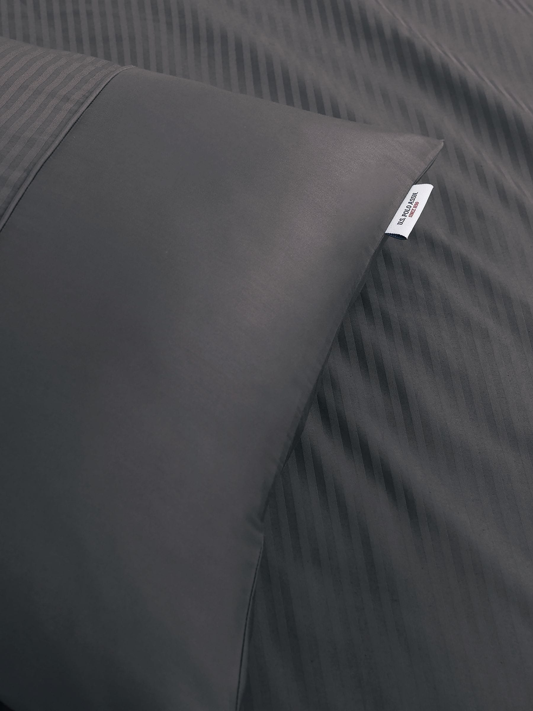 U.S. Polo Assn. Tornado Pure Cotton Dobby Stripe Duvet Set (British brand)