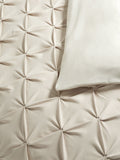 Natural pinch pleat duvet cover set, imported from the UK