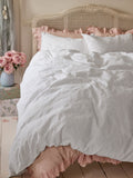 Shabby Chic by Rachel Ashwell white textured floral matelasse duvet cover set (British brand)