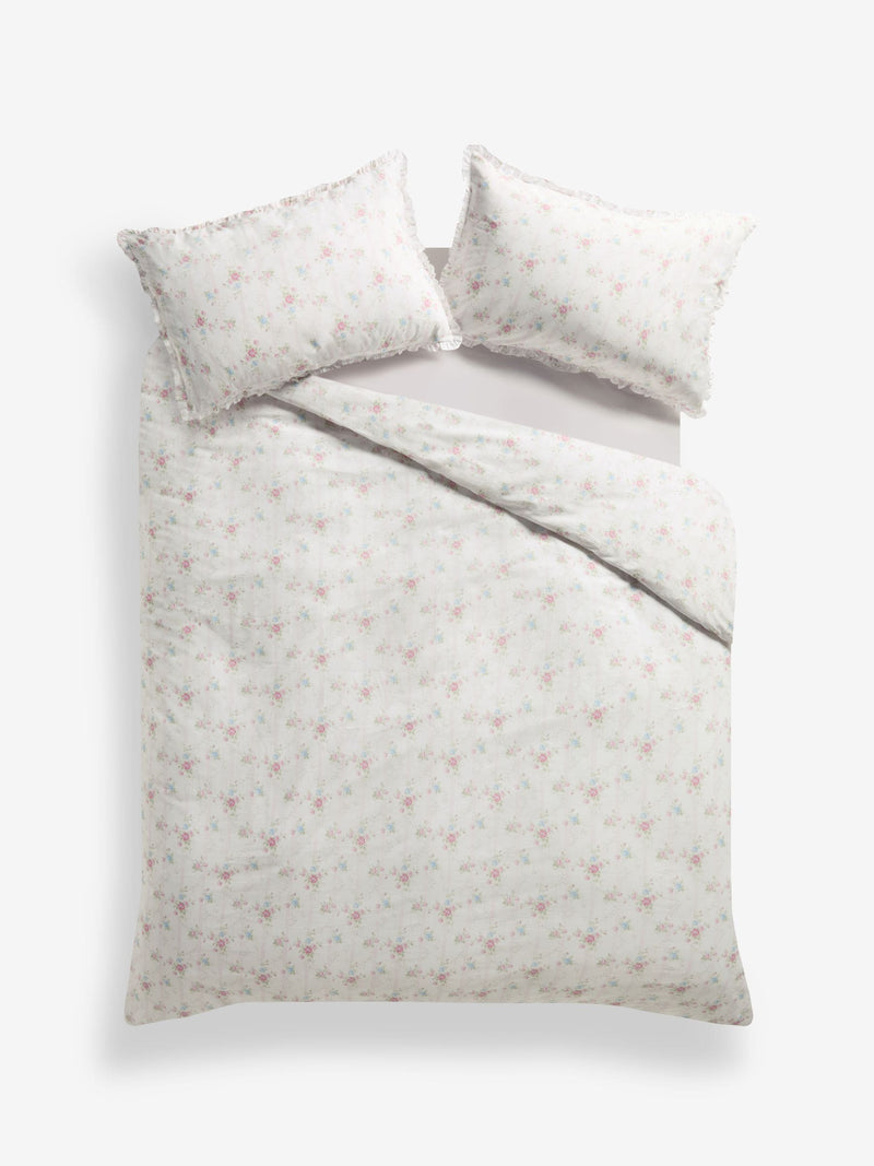 Shabby Chic by Rachel Ashwell® Ditsy Floral Trellis Print Petite Ruffle Duvet Cover and Pillowcase Set