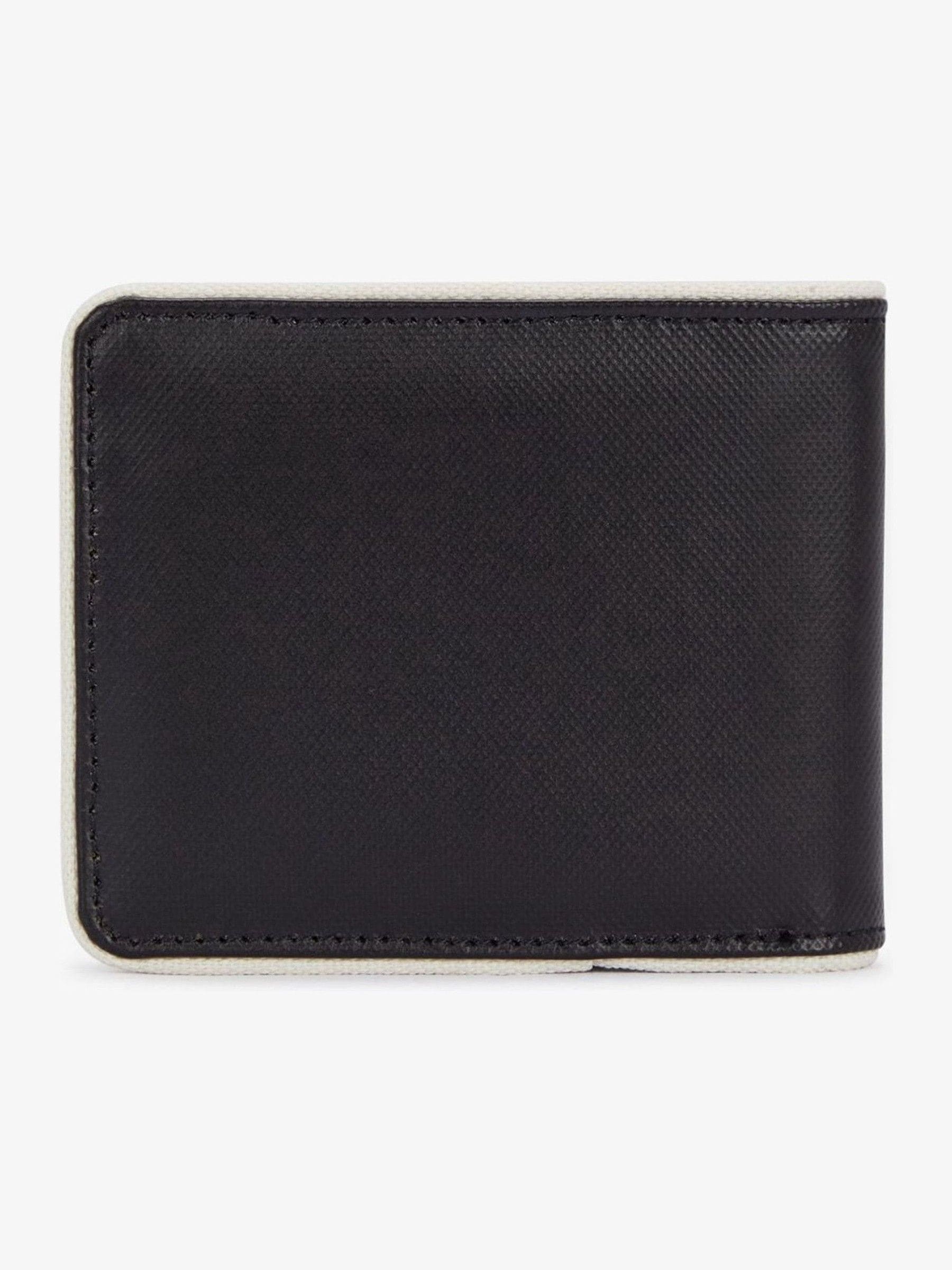 Fred Perry black coated polyester billfold wallet, imported from the UK