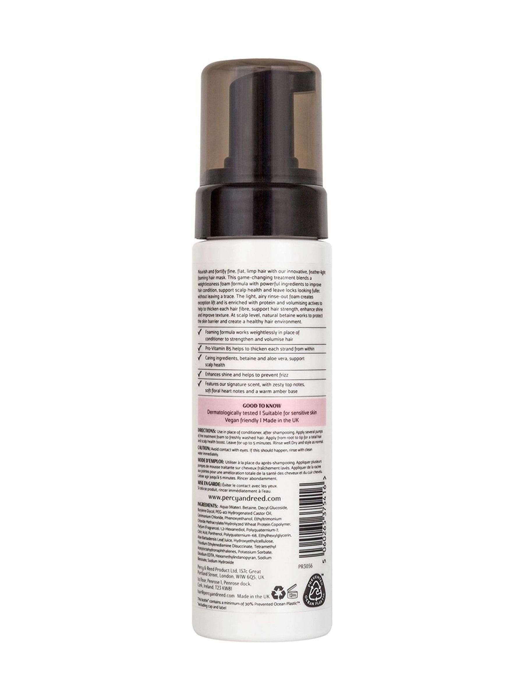 Percy & Reed volumising treatment foam 200ml, imported from the UK