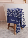 U.S. Polo Assn navy iris geometric cotton towel, UK version