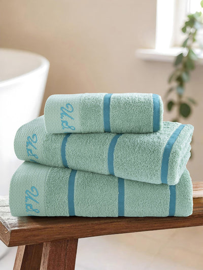 Next U.S. Polo Assn. Harbour Grey Pure Cotton Satin Stripe Towel- Buy online at McGrocer