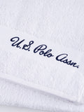 U.S. Polo Assn. bright white pure cotton towel, imported from the UK