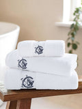 U.S. Polo Assn. bright white pure cotton towel, imported from the UK