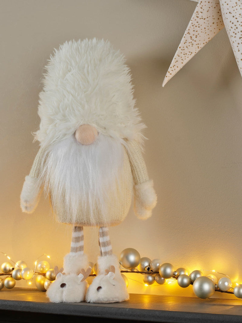 Decoris Cream Christmas Gonk Small Plush Ornament