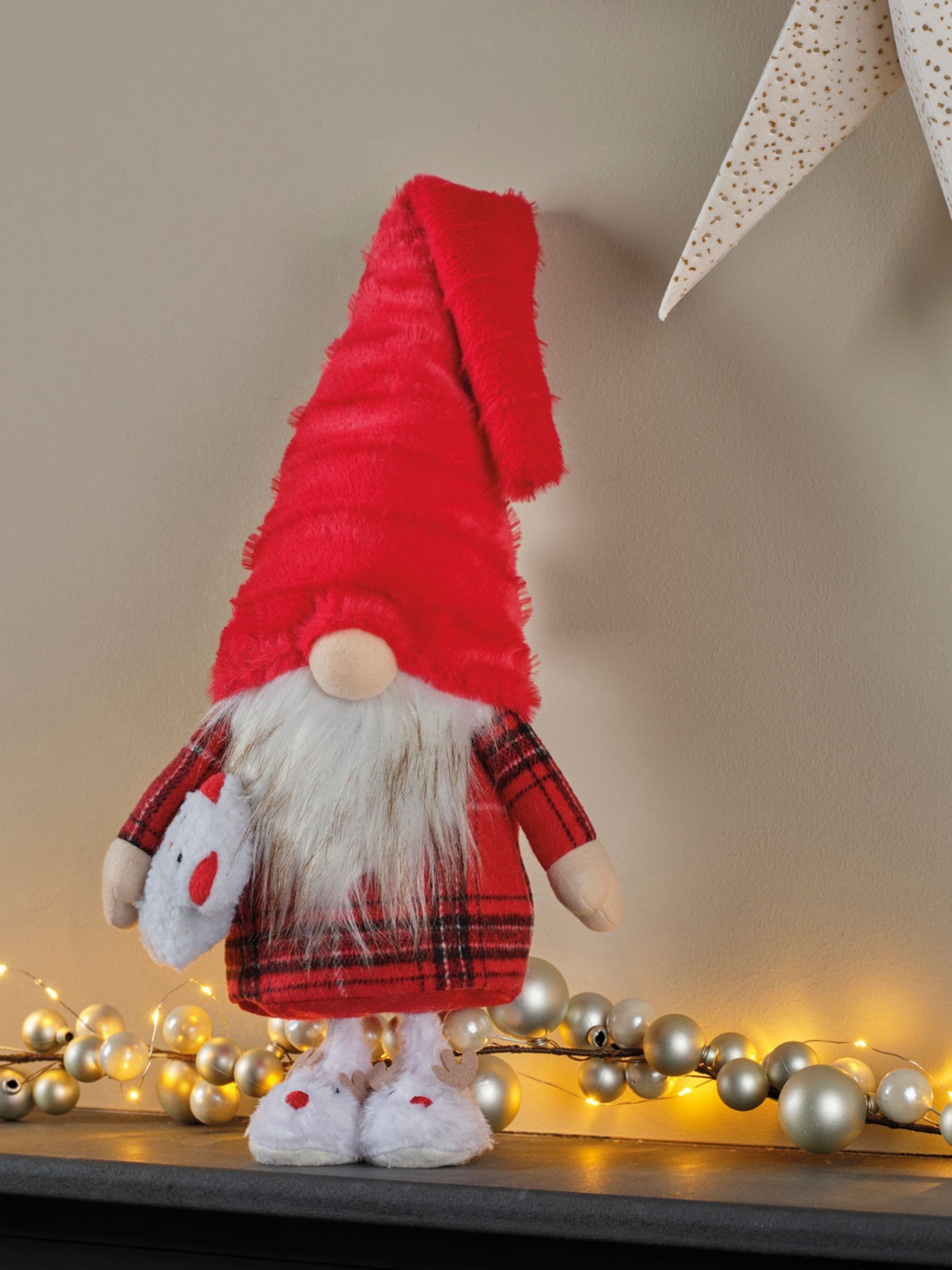 Decoris Cream Christmas Gonk Small Plush Ornament