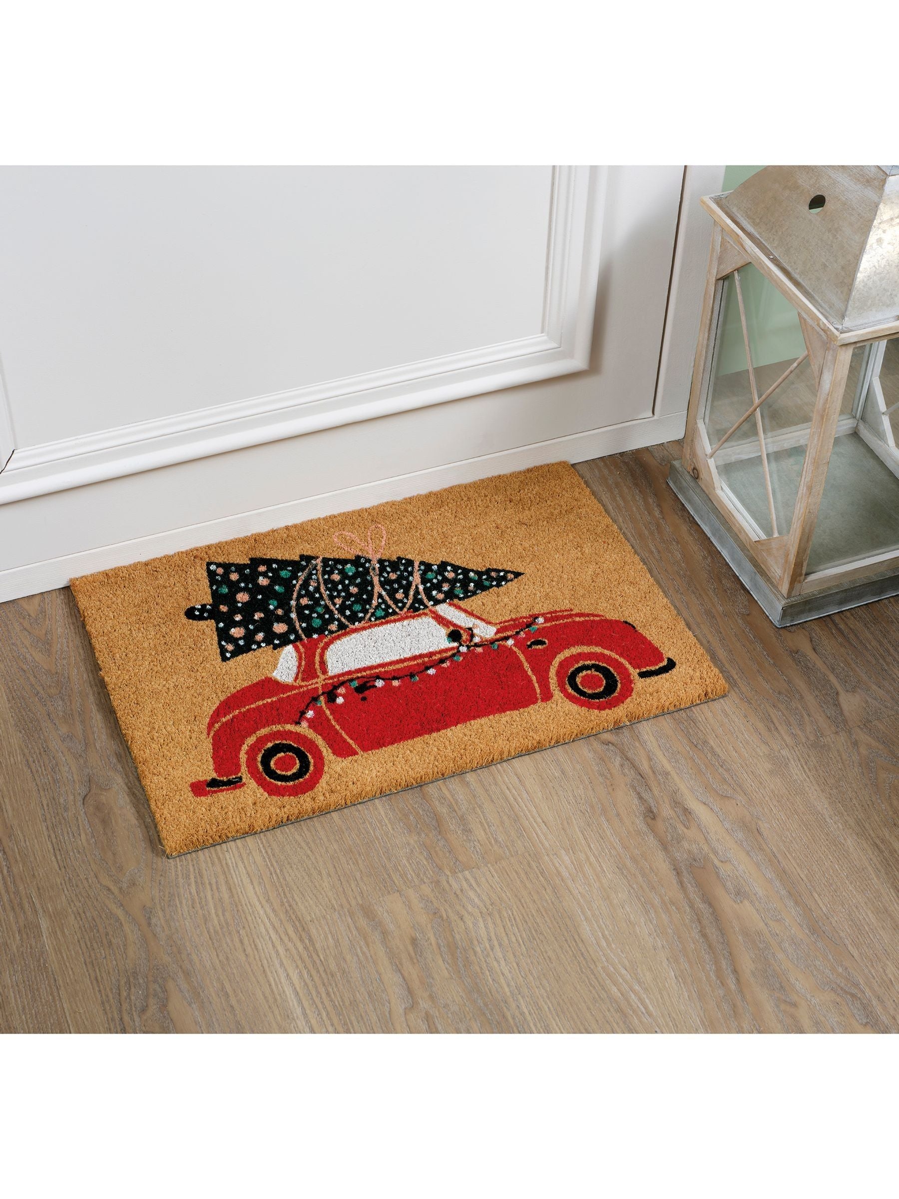Decoris doormat car Christmas tree design 60x40 cm (British brand)