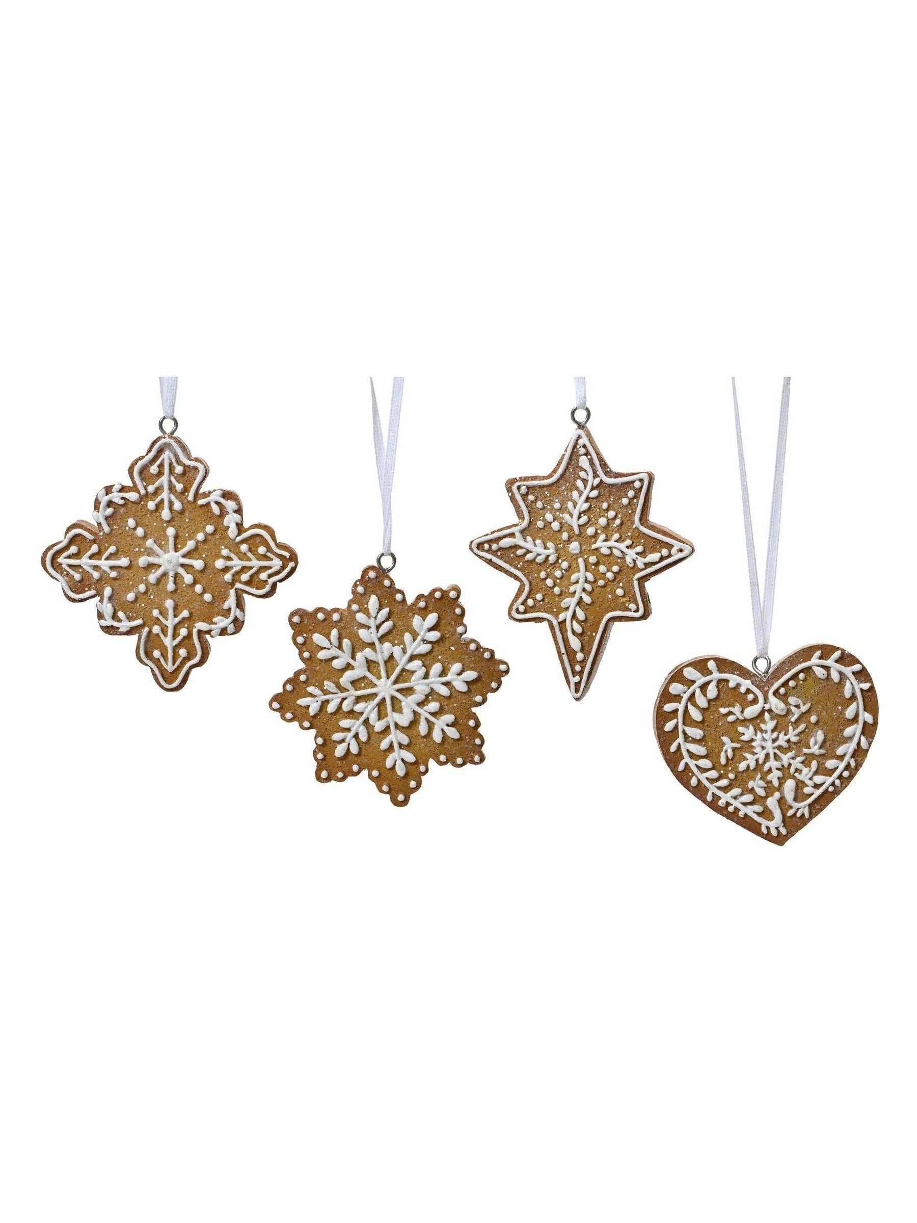Decoris gingerbread baubles set of 4, UK version