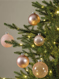 Decoris Pink Pack of 21 Glass Christmas Baubles