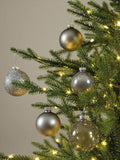 Decoris Grey Pack of 21 Glass Christmas Baubles