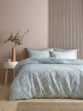 Appletree Green Emile Jacquard duvet cover set - British product
