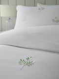 Serene Green Emily Embroidery duvet cover set (British brand)
