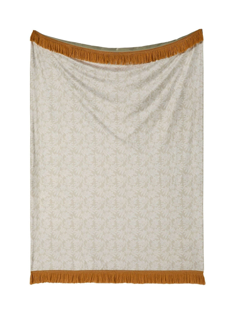 Soiree Green Sagara velvet throw (British brand)