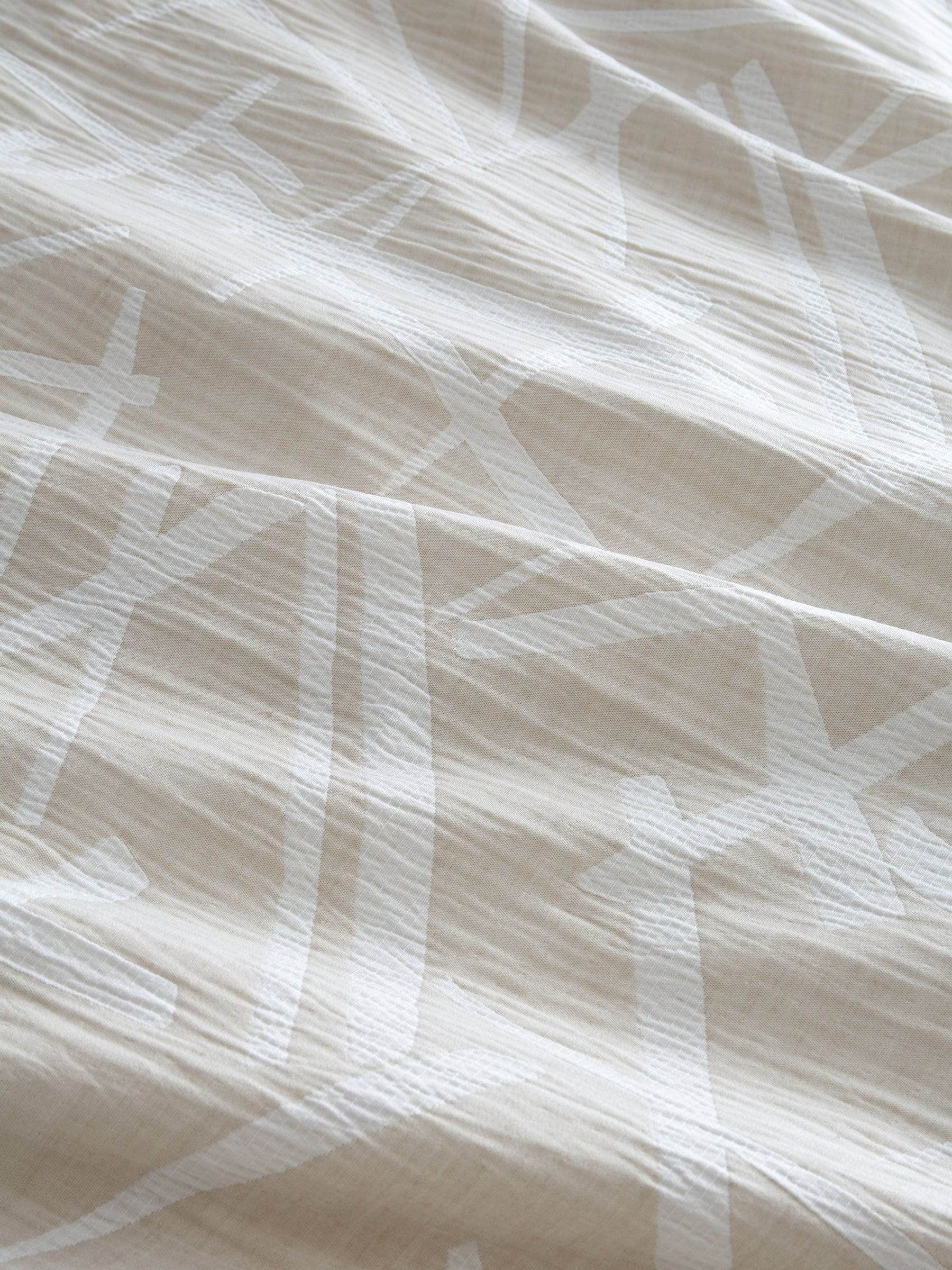 Appletree Natural Otto Textured Jacquard duvet cover set - British product