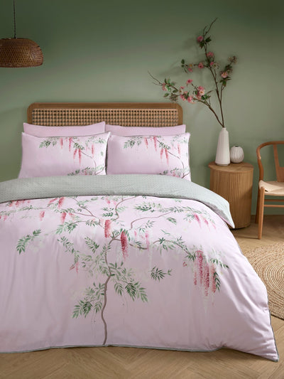 Soiree Pink Enya 100% Cotton Duvet Cover Set