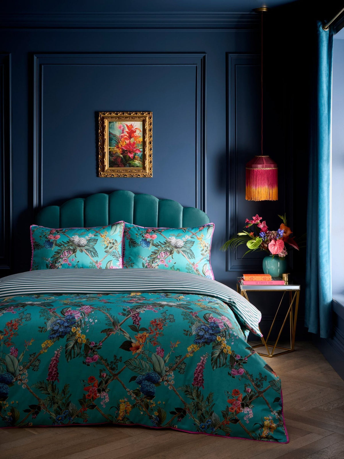 Laurence Llewelyn-Bowen Teal Cotswold Fantasia Duvet Cover Set
