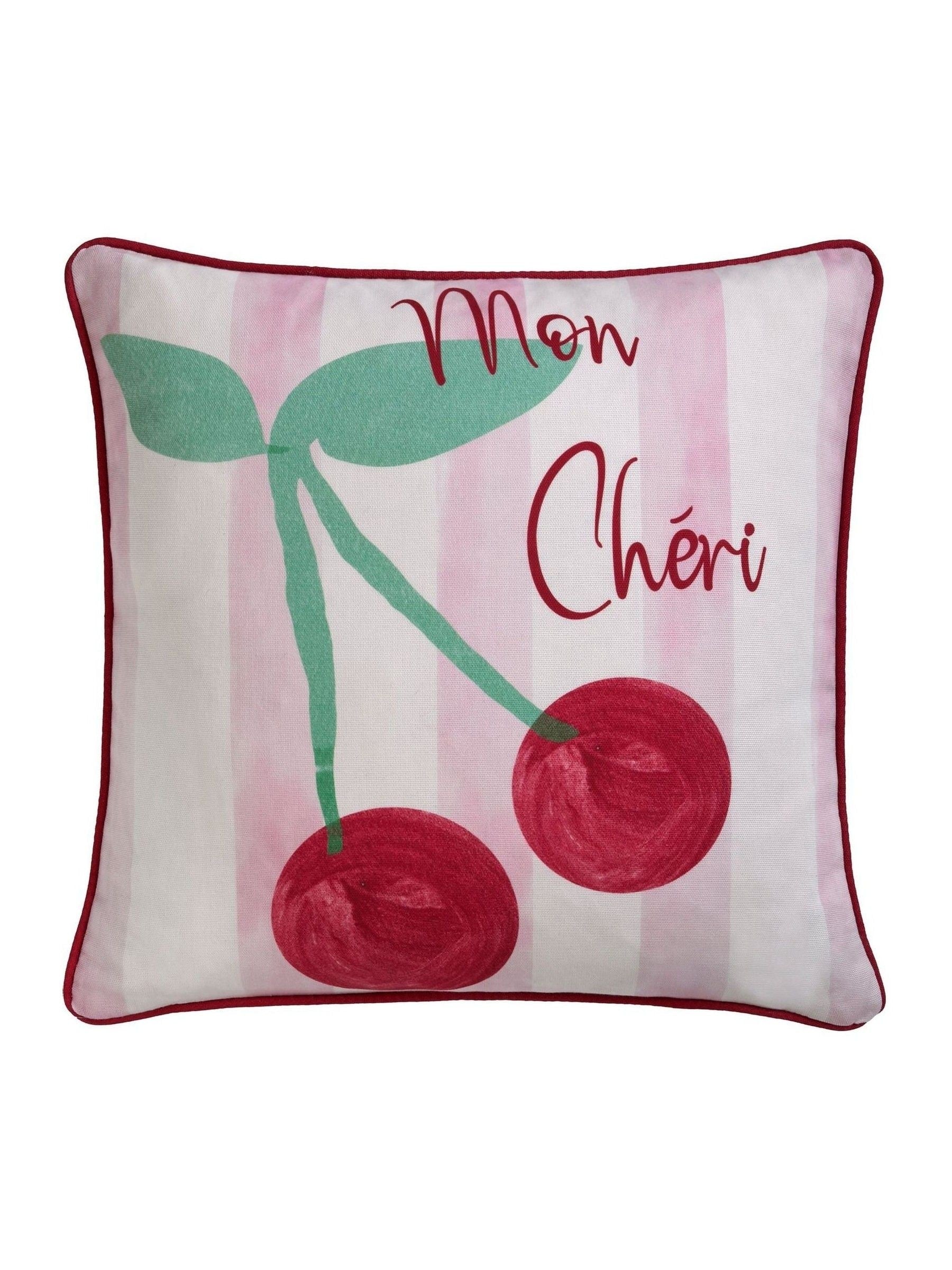 Fusion pink cherry cushion 43x43cm (British brand)