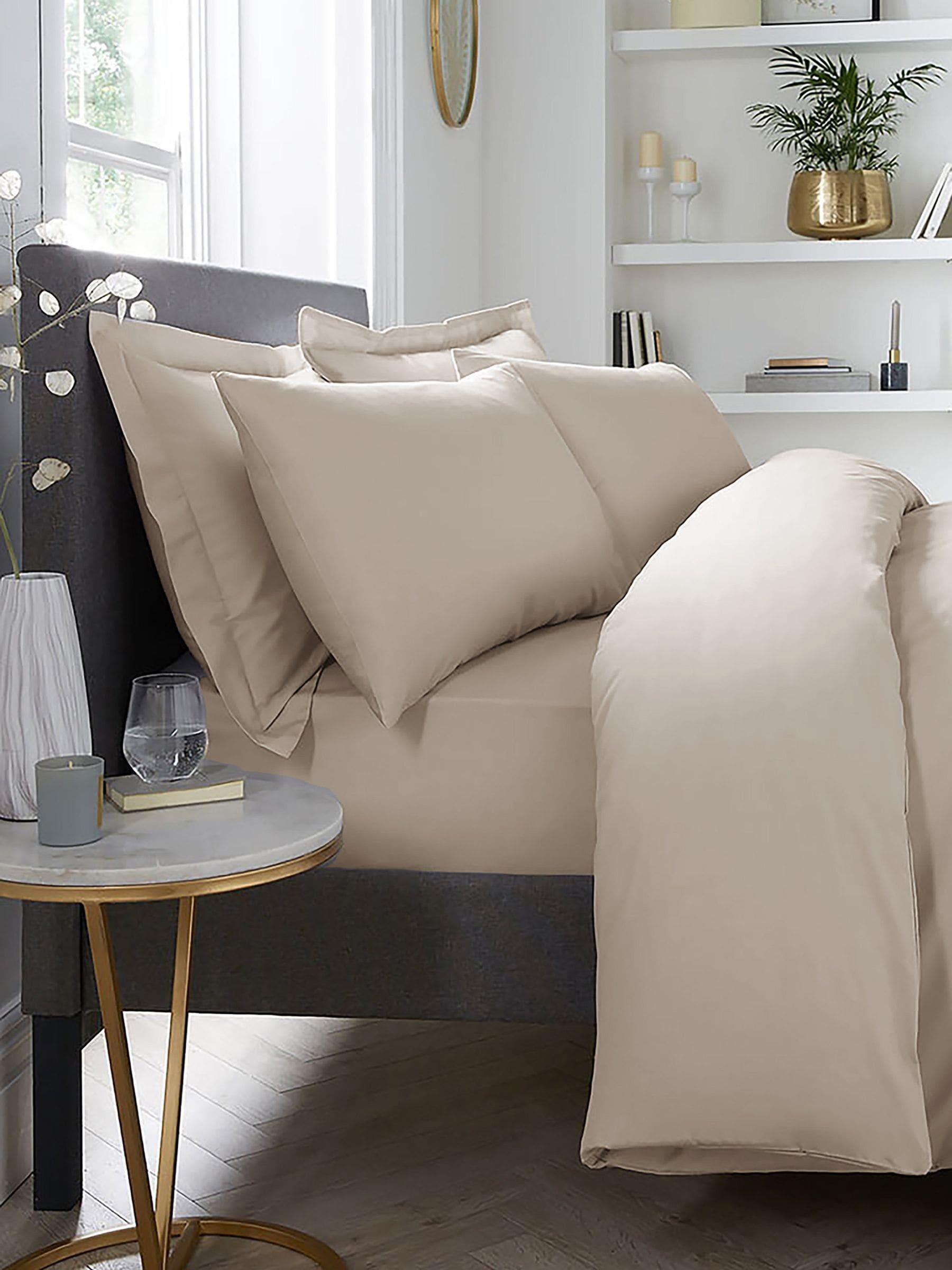 Appletree pillowcases natural 100% cotton set - British product