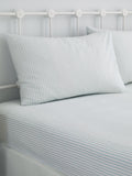 Dreams & Drapes Blue Finlay Stripe fitted bed sheet set 28cm - British product
