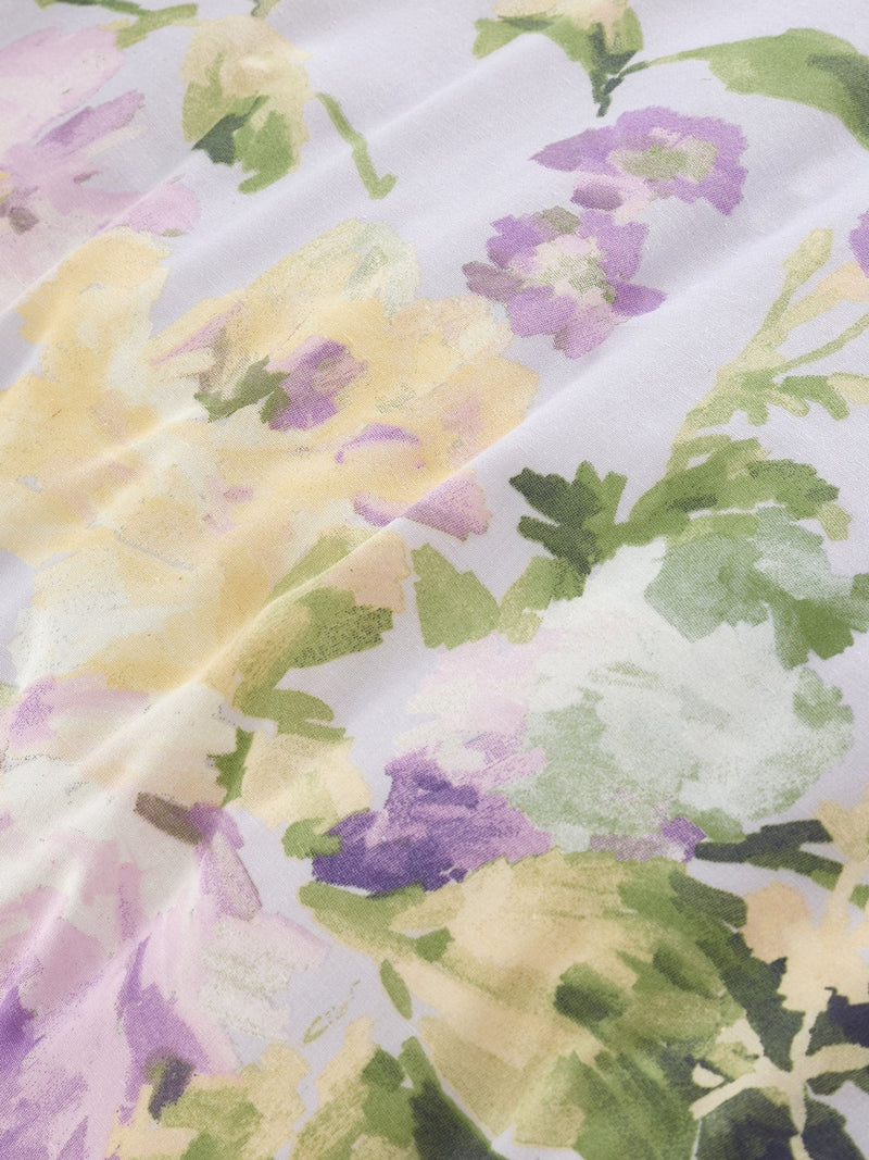 Dreams & Drapes Lilac Flourette Easy Care Duvet Cover Set