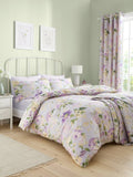 Dreams & Drapes Lilac Flourette Easy Care Duvet Cover Set