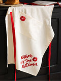 Rockett St George red lipstick apron, imported from the UK