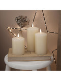 Lights4fun Natural TruGlow® Rechargeable LED Pillar Candle Trio
