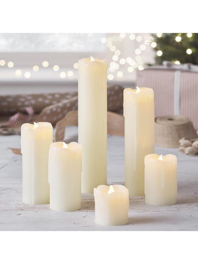Next Lights4fun Natürliche 6 schlanke LED-Batteriekerzen mit tropfendem Wachs- Online bei McGrocer kaufen