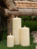 Lights4fun Natural TruGlow waterproof outdoor candle 30cm, UK version