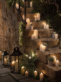 Lights4fun Natural TruGlow Solar Pillar LED Candle Trio, UK version