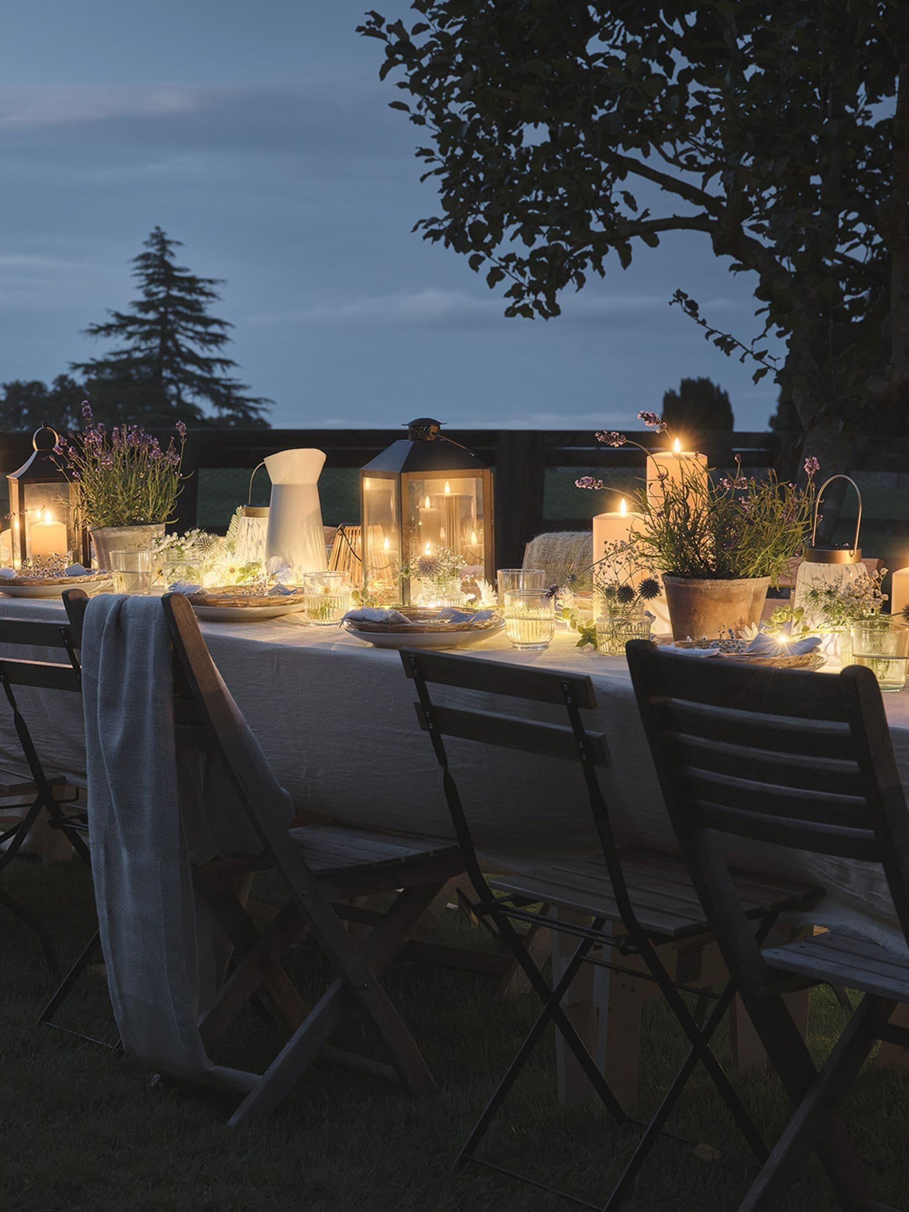Lights4fun natural waterproof outdoor candles, UK version